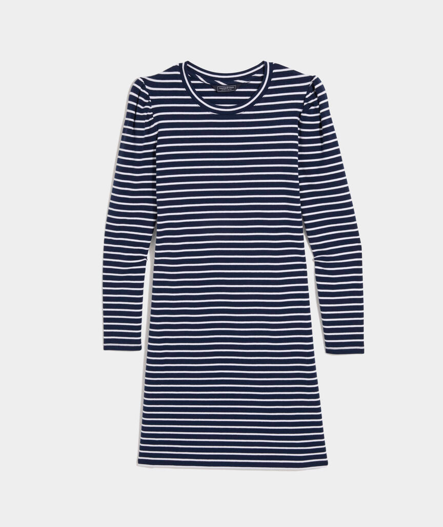 Vineyard Vines Deluxe Puff-Sleeve Mini Dress