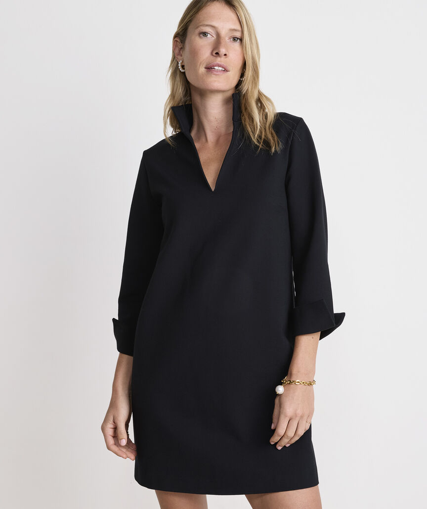 Vineyard Vines Blythe Ponte Dress Jet Black / L Vineyard Vines Blythe Ponte Dress Jet Black / L