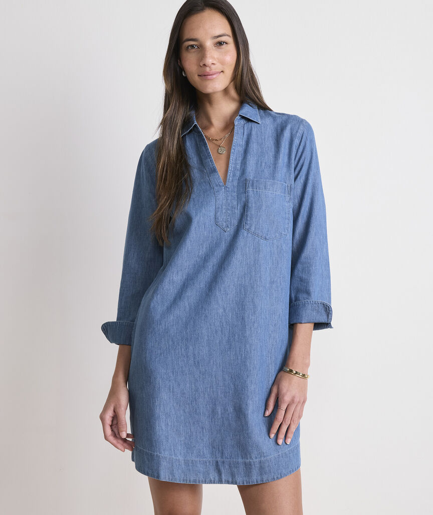 Vineyard Vines Margo Chambray Shirtdress