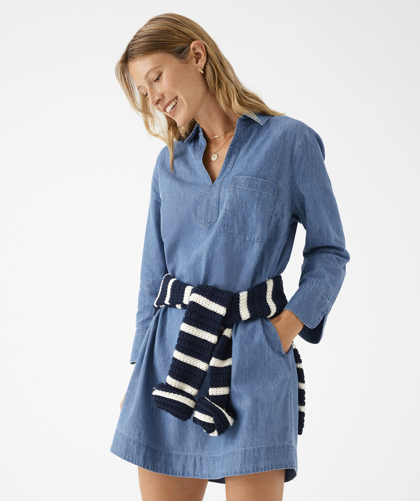 Vineyard Vines Margo Chambray Shirtdress
