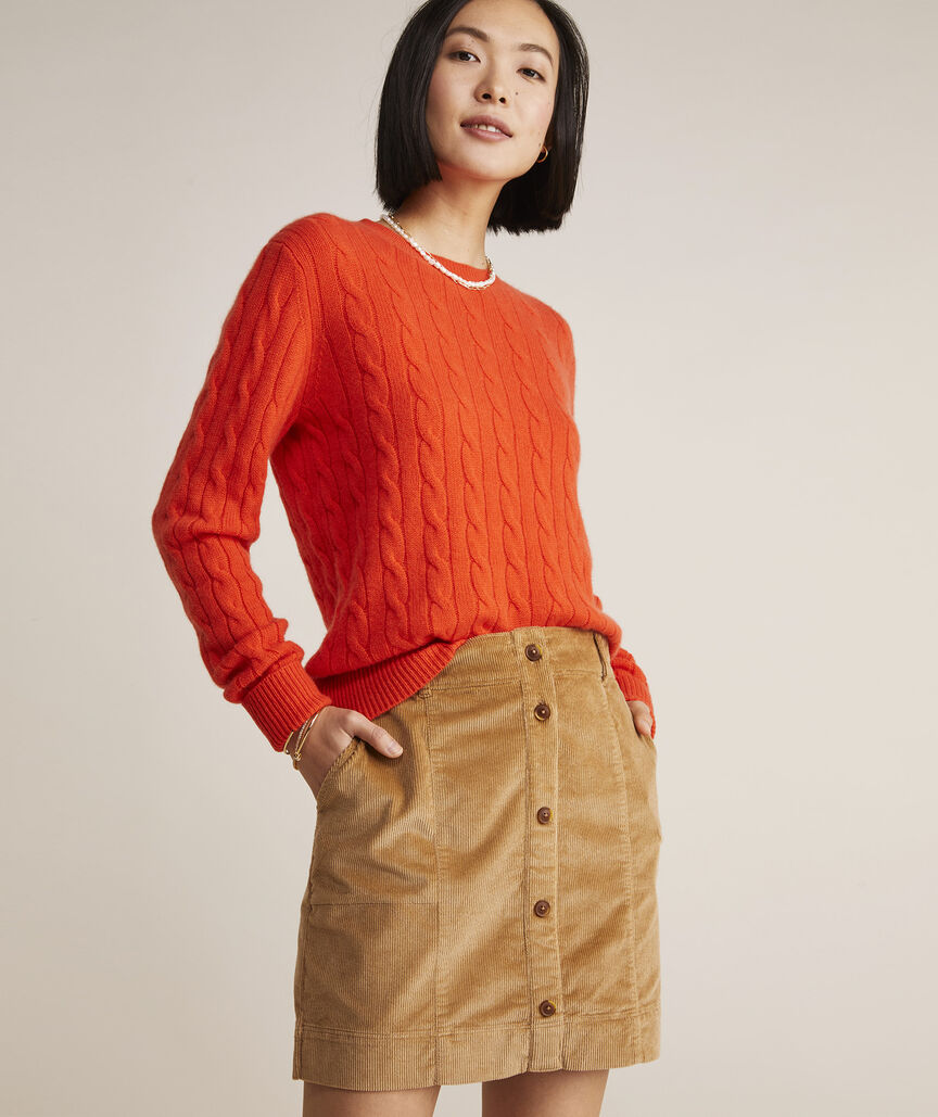 Vineyard Vines Corduroy Button-Front Skirt
