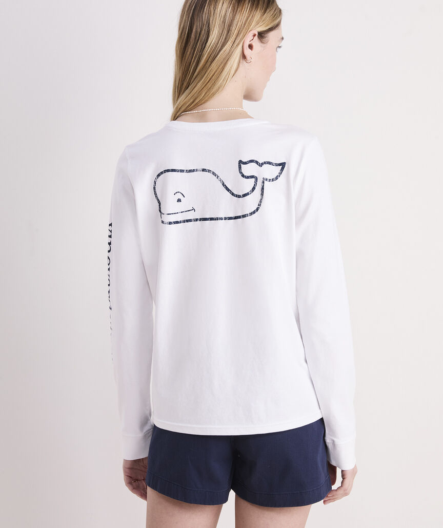 Vineyard Vines Vintage Whale Long-Sleeve Pocket Tee