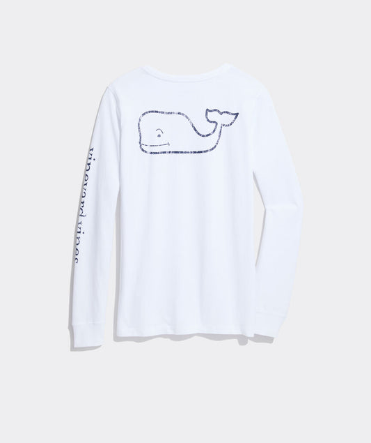 Vineyard Vines Vintage Whale Long-Sleeve Pocket Tee