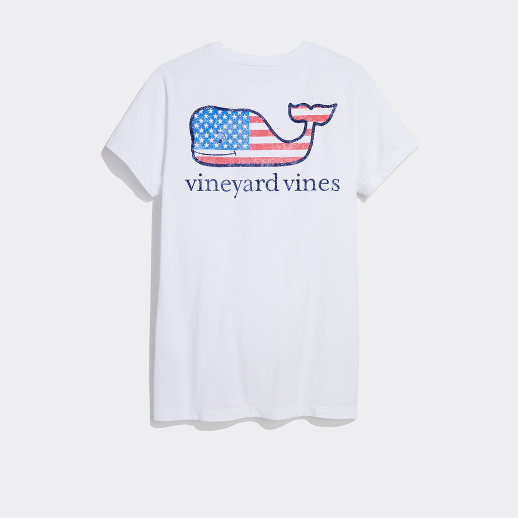 Vineyard Vines Flag Whale Short-Sleeve Pocket Tee