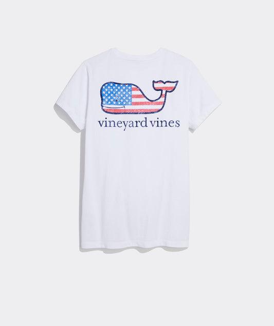 Vineyard Vines Flag Whale Short-Sleeve Pocket Tee