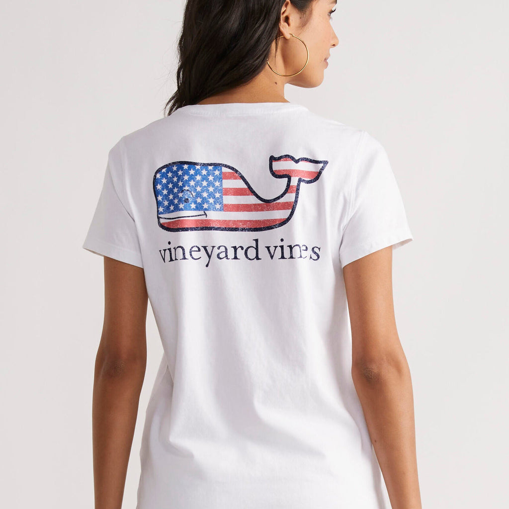 Vineyard Vines Flag Whale Short-Sleeve Pocket Tee