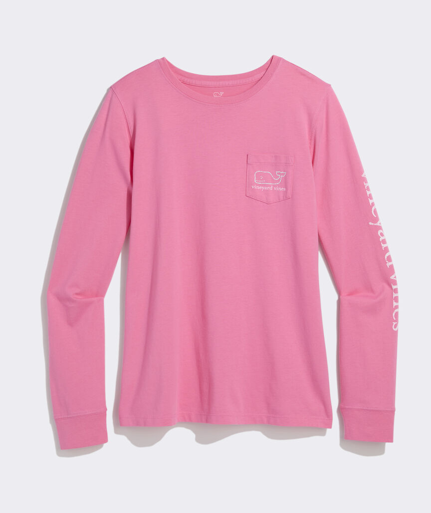 Vineyard Vines Women's Vintage Whale Long-Sleeve Pocket Tee