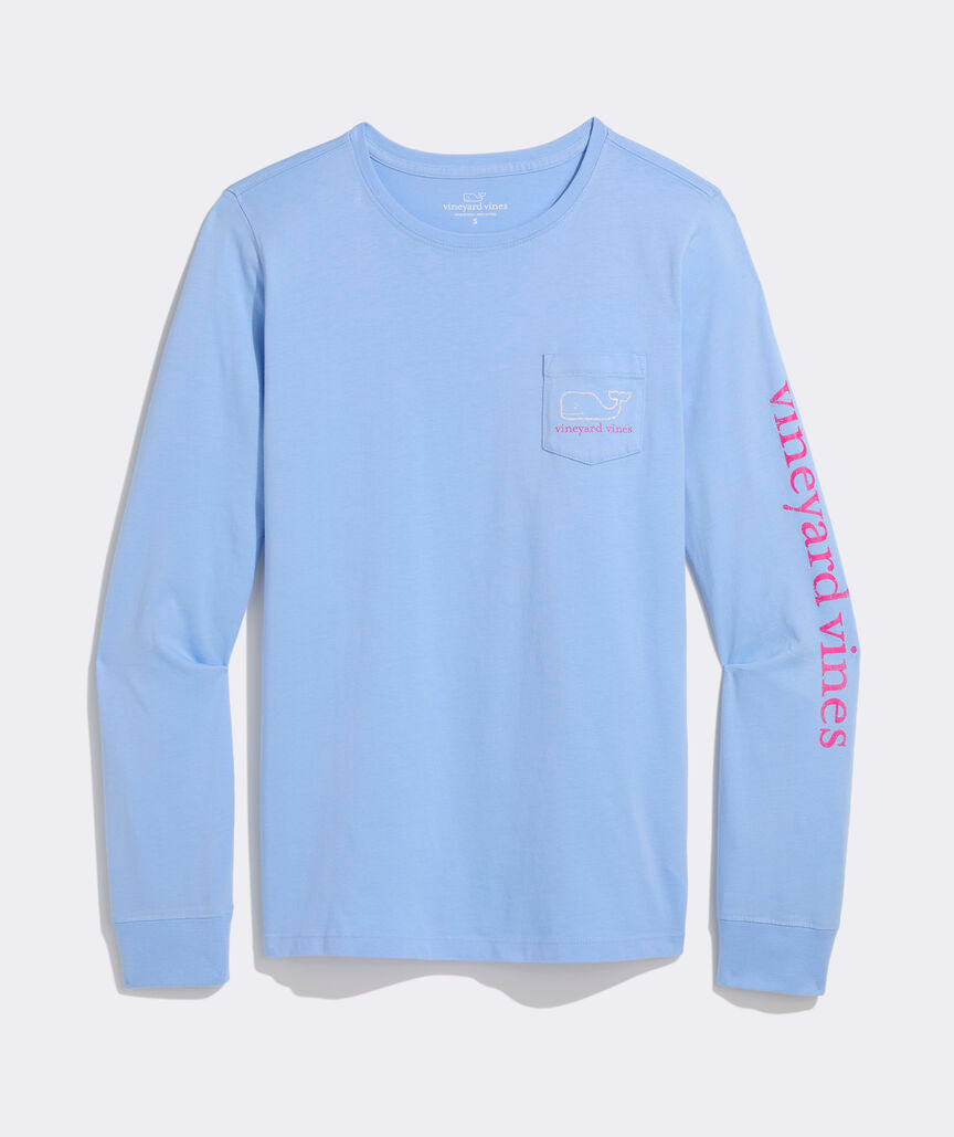 Vineyard Vines Women's Vintage Whale Long-Sleeve Pocket Tee