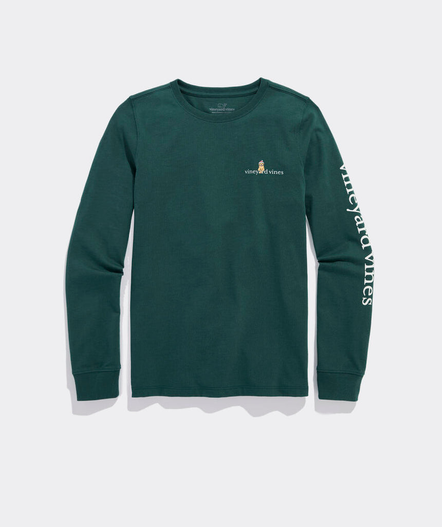 Vineyard Vines Women's Sleigh Dogs Long-Sleeve Pocket Tee