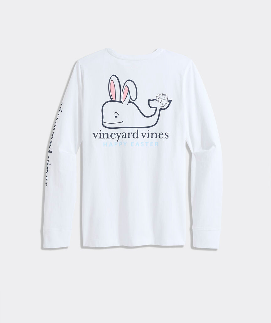 Vineyard Vines Women's Easter Bunny Whale Long-Sleeve Pocket Tee