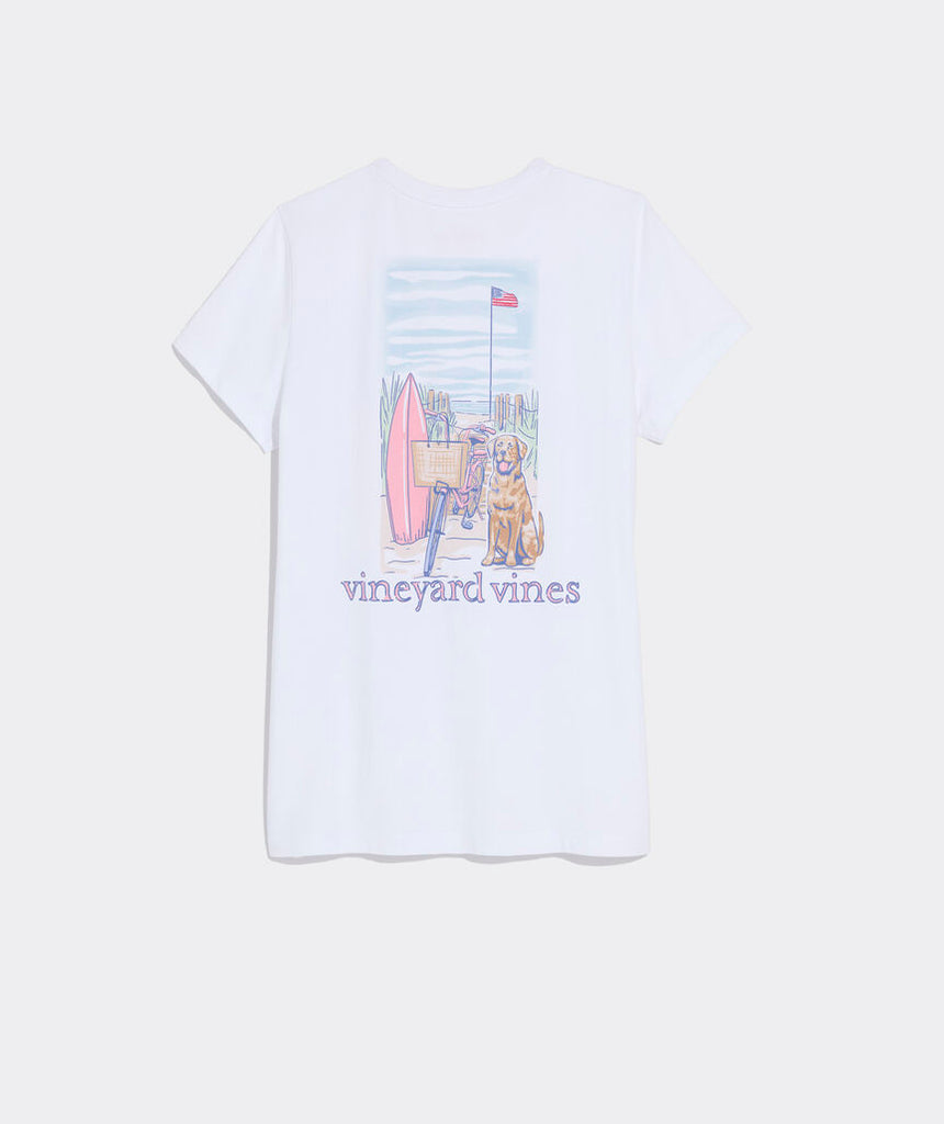 Vineyard Vines Beach Bike Dog Short-Sleeve Pocket Tee