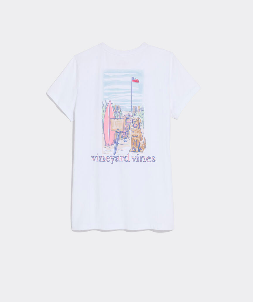 Vineyard Vines Beach Bike Dog Short-Sleeve Pocket Tee