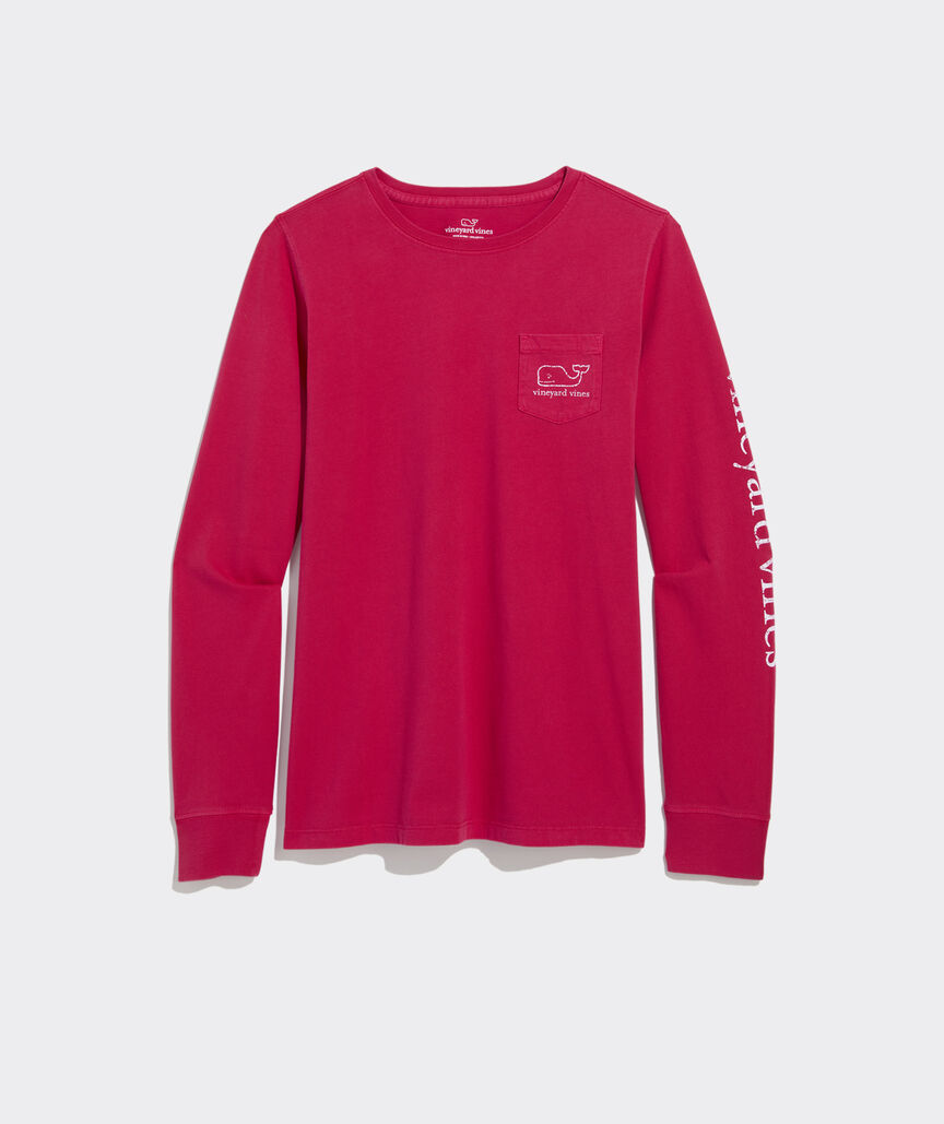 Vineyard Vines Garment-Dyed Vintage Whale Long-Sleeve Pocket Tee