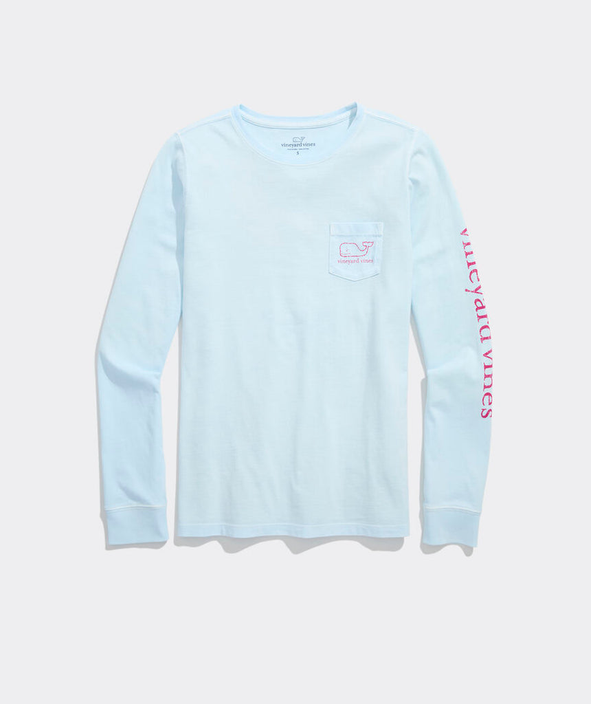 Vineyard Vines Garment-Dyed Vintage Whale Long-Sleeve Pocket Tee