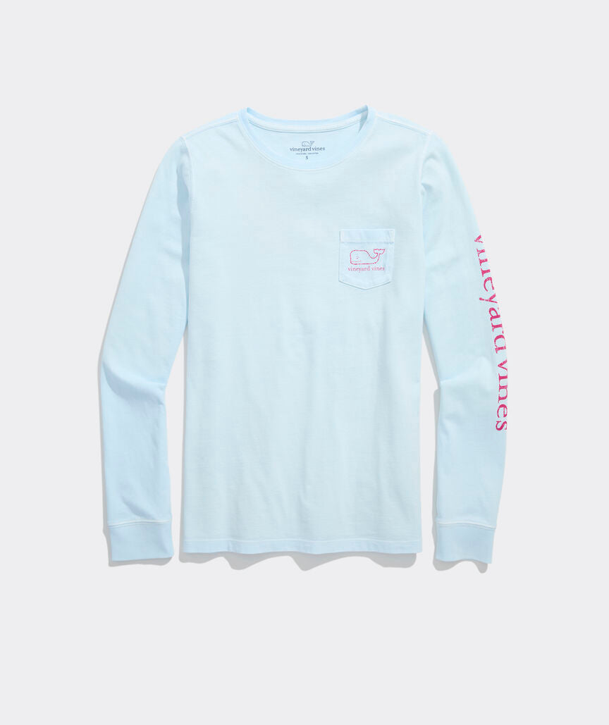 Vineyard Vines Garment-Dyed Vintage Whale Long-Sleeve Pocket Tee
