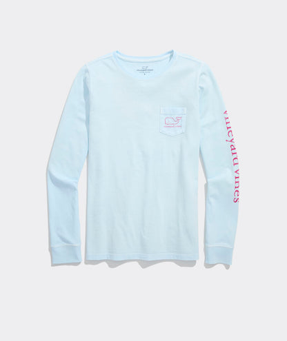 Vineyard Vines Garment-Dyed Vintage Whale Long-Sleeve Pocket Tee