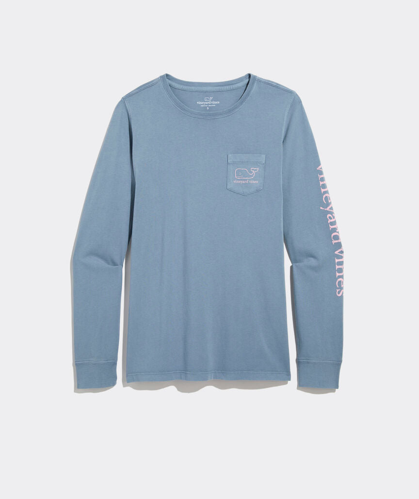 Vineyard Vines Garment-Dyed Vintage Whale Long-Sleeve Pocket Tee