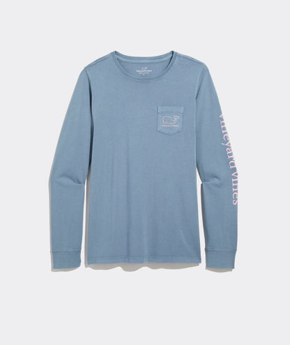 Vineyard Vines Garment-Dyed Vintage Whale Long-Sleeve Pocket Tee