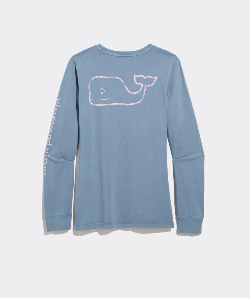 Vineyard Vines Garment-Dyed Vintage Whale Long-Sleeve Pocket Tee