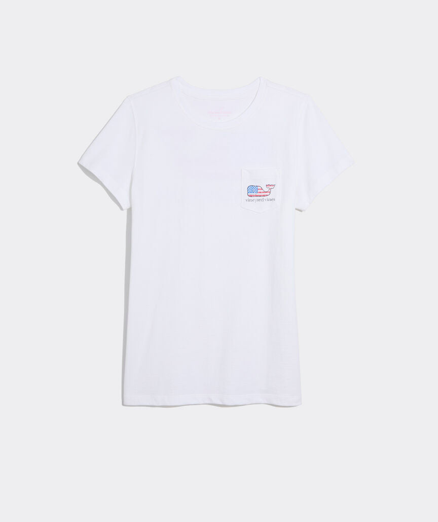 Vineyard Vines Flag Whale Short-Sleeve Pocket Tee