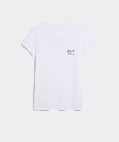 Vineyard Vines Flag Whale Short-Sleeve Pocket Tee