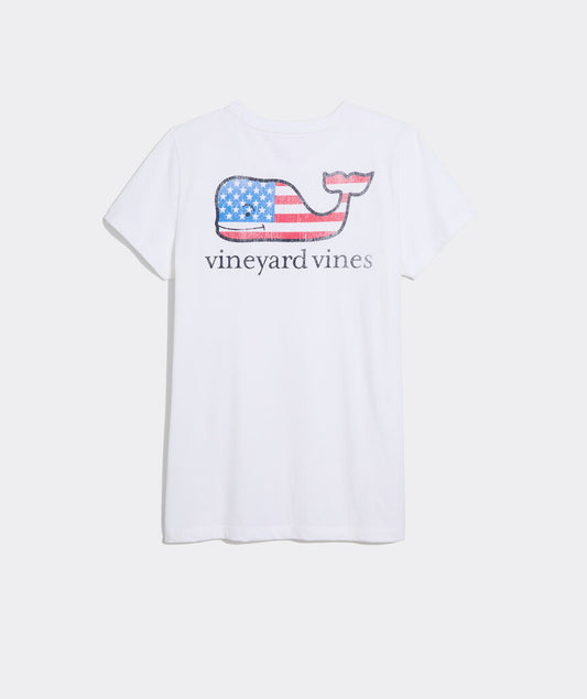 Vineyard Vines Flag Whale Short-Sleeve Pocket Tee