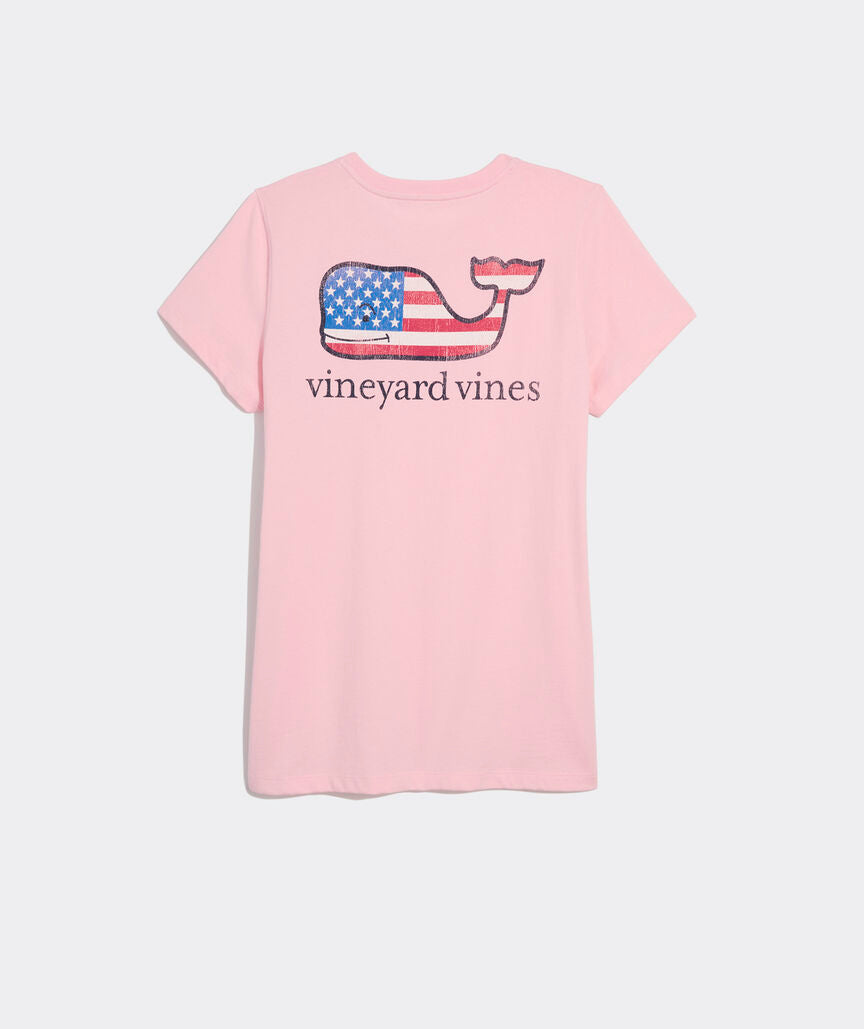Vineyard Vines Flag Whale Short-Sleeve Pocket Tee