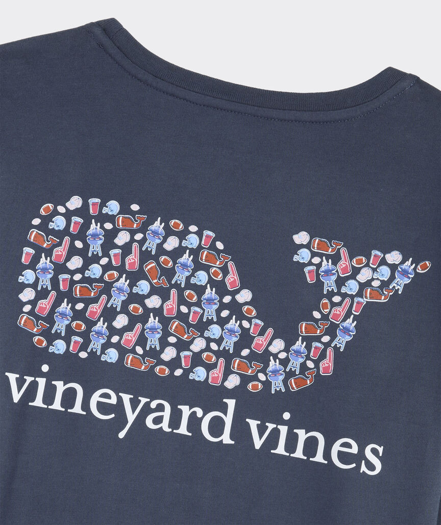 Vineyard Vines Tailgating Icons Whale Fill Long-Sleeve Pocket Tee