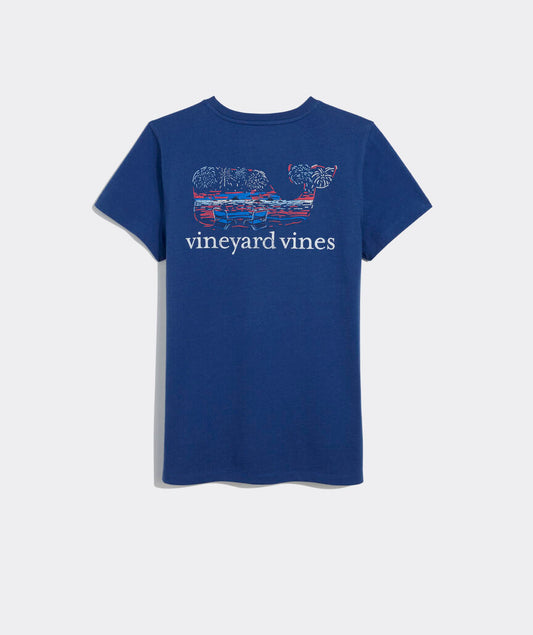 Vineyard Vines Beach Fireworks Whale Short-Sleeve Pocket Tee