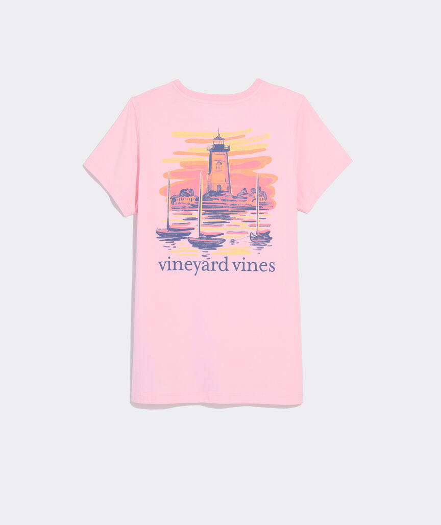 Vineyard Vines Painted Edgartown Lighthouse Short-Sleeve Pocket Tee