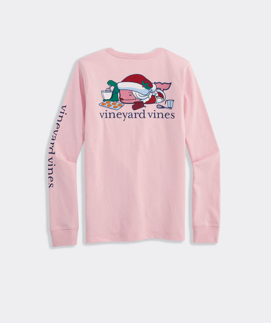 Vineyard Vines Women's Mrs. Claus Whale Bakeshop Long-Sleeve Pocket Tee