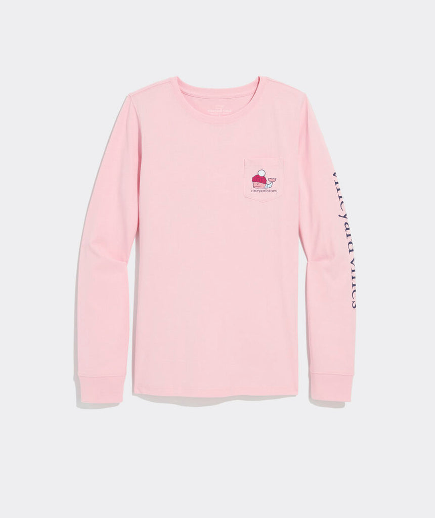 Vineyard Vines Women's Après Ski Fireplace Whale Long-Sleeve Pocket Tee