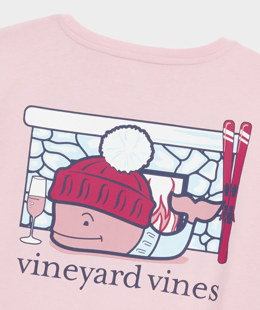 Vineyard Vines Women's Après Ski Fireplace Whale Long-Sleeve Pocket Tee