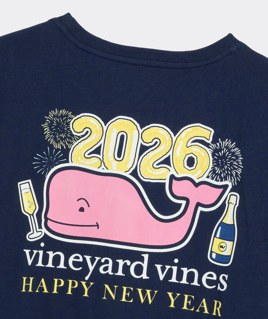 Vineyard Vines Women's 2026 New Year's Eve Whale Long-Sleeve Pocket Tee