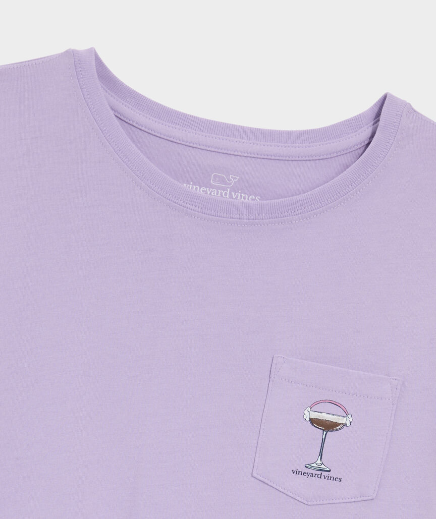 Vineyard Vines Women's Ski Lift Cocktails Long-Sleeve Pocket Tee