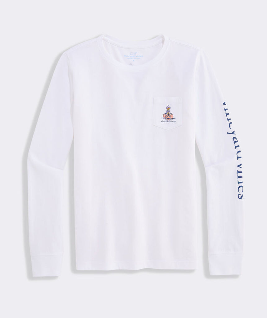 Vineyard Vines Women's Pumpkin Patch Pup Long-Sleeve Pocket Tee