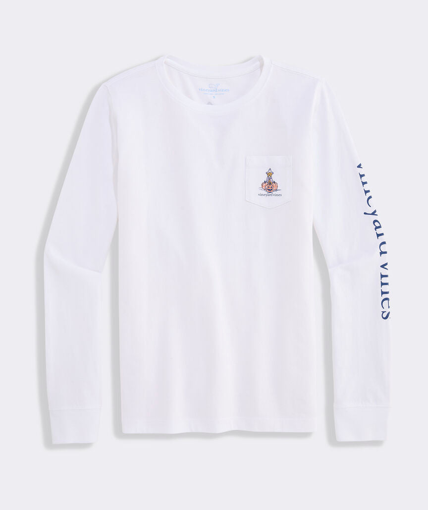 Vineyard Vines Women's Pumpkin Patch Pup Long-Sleeve Pocket Tee