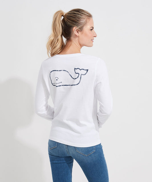 Vineyard Vines Vintage Whale Long-Sleeve Print Tee