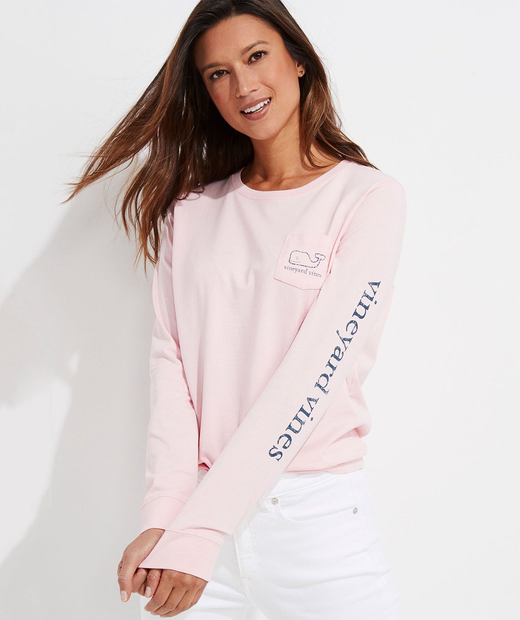 Vineyard Vines Vintage Whale Long-Sleeve Print Tee