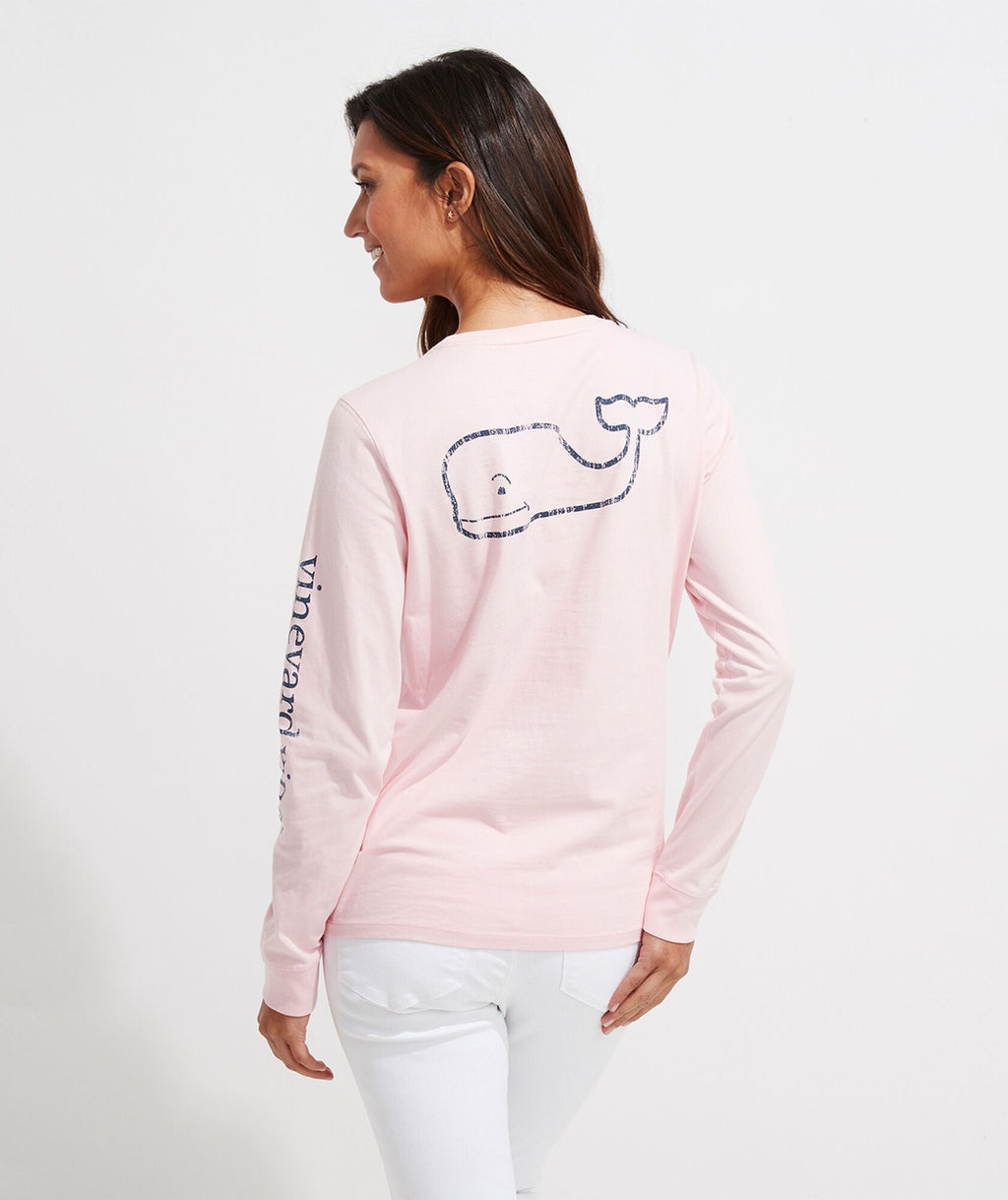 Vineyard Vines Vintage Whale Long-Sleeve Print Tee