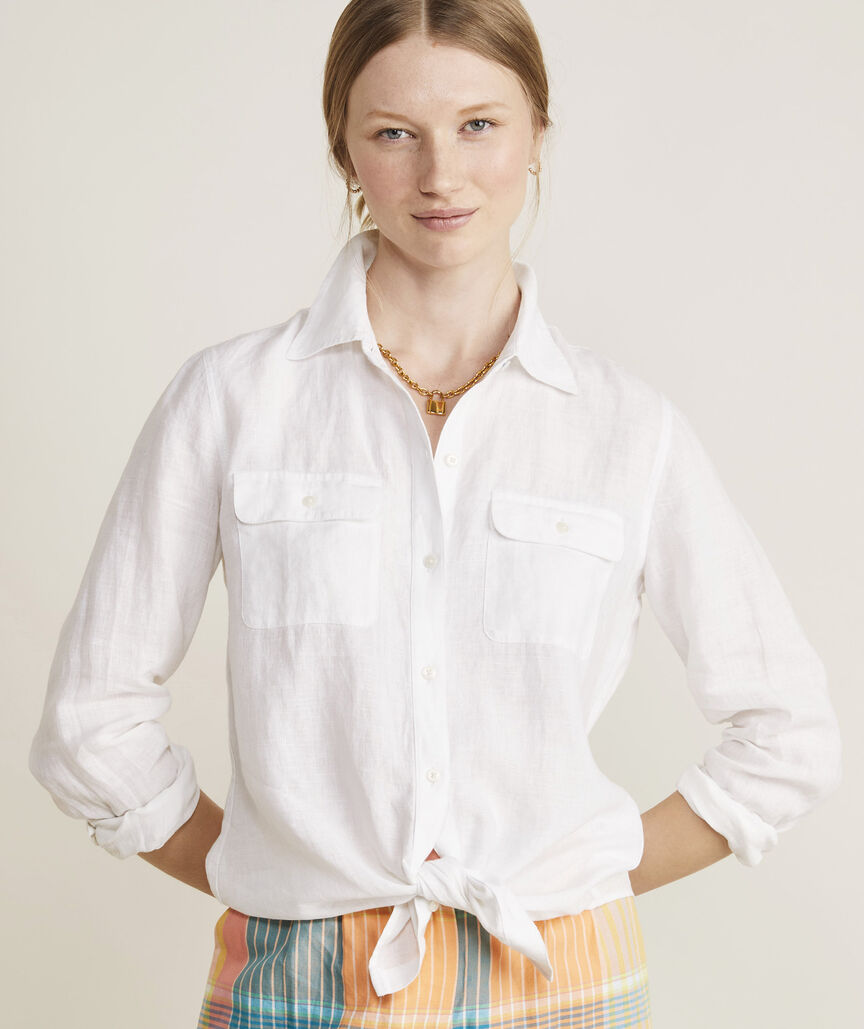 Vineyard Vines Linen Camp Shirt