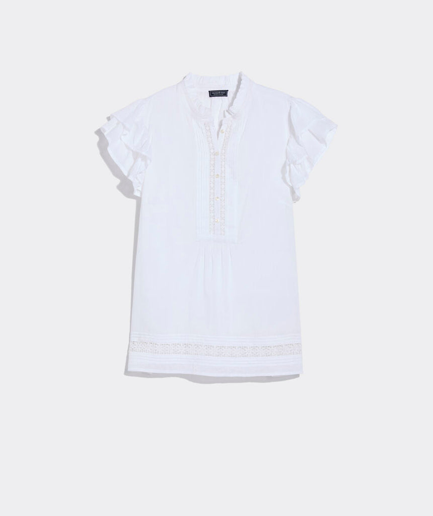 Vineyard Vines Adare Lace Inset Top