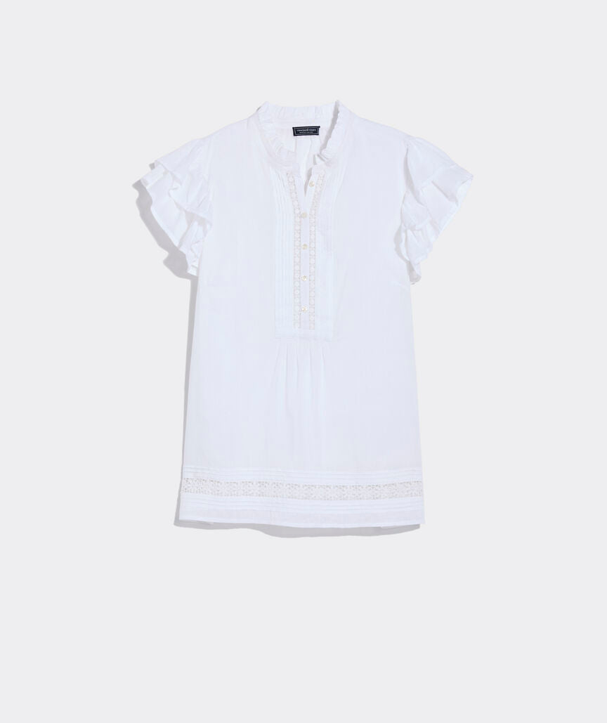 Vineyard Vines Adare Lace Inset Top
