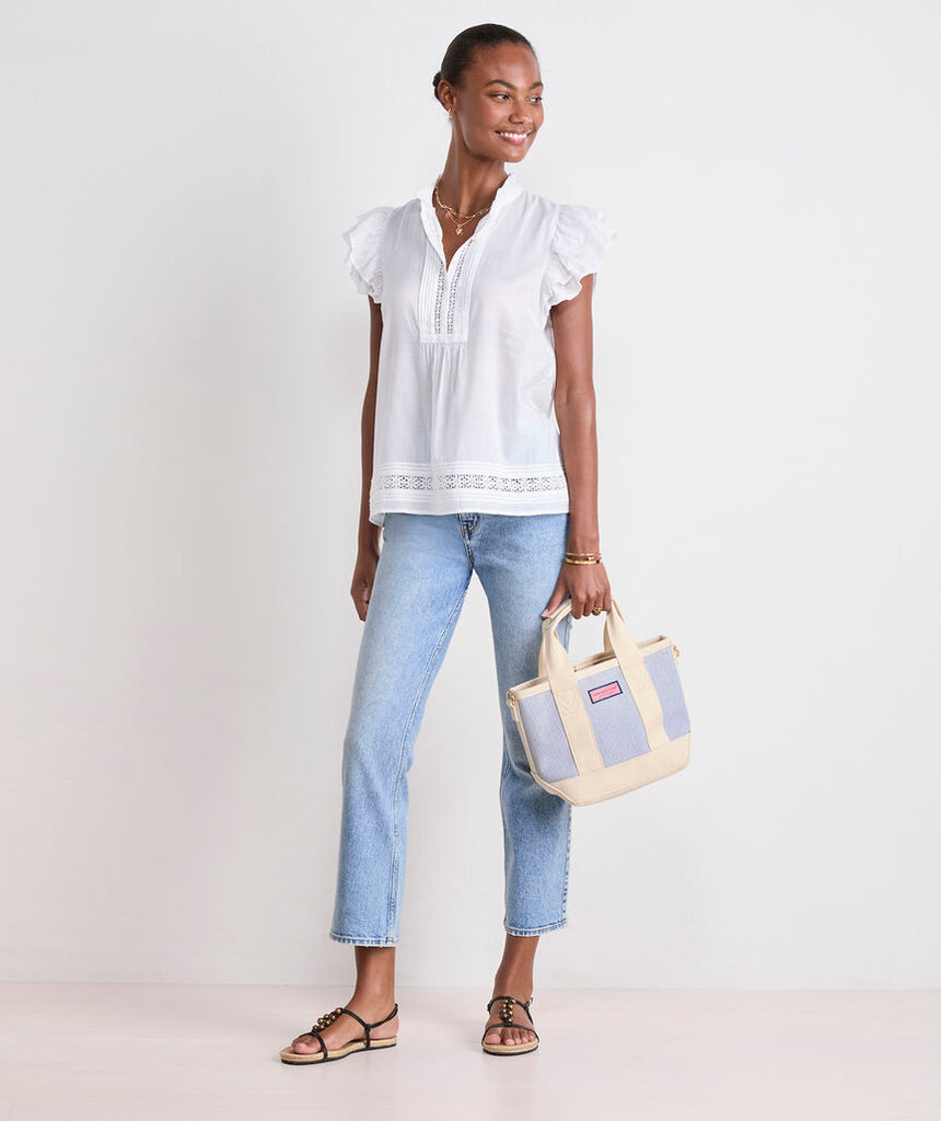Vineyard Vines Adare Lace Inset Top