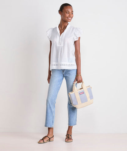 Vineyard Vines Adare Lace Inset Top