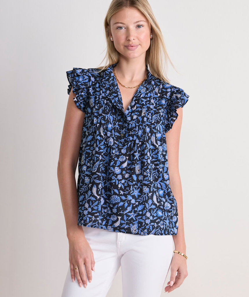 Vineyard Vines Adare Pintuck Top