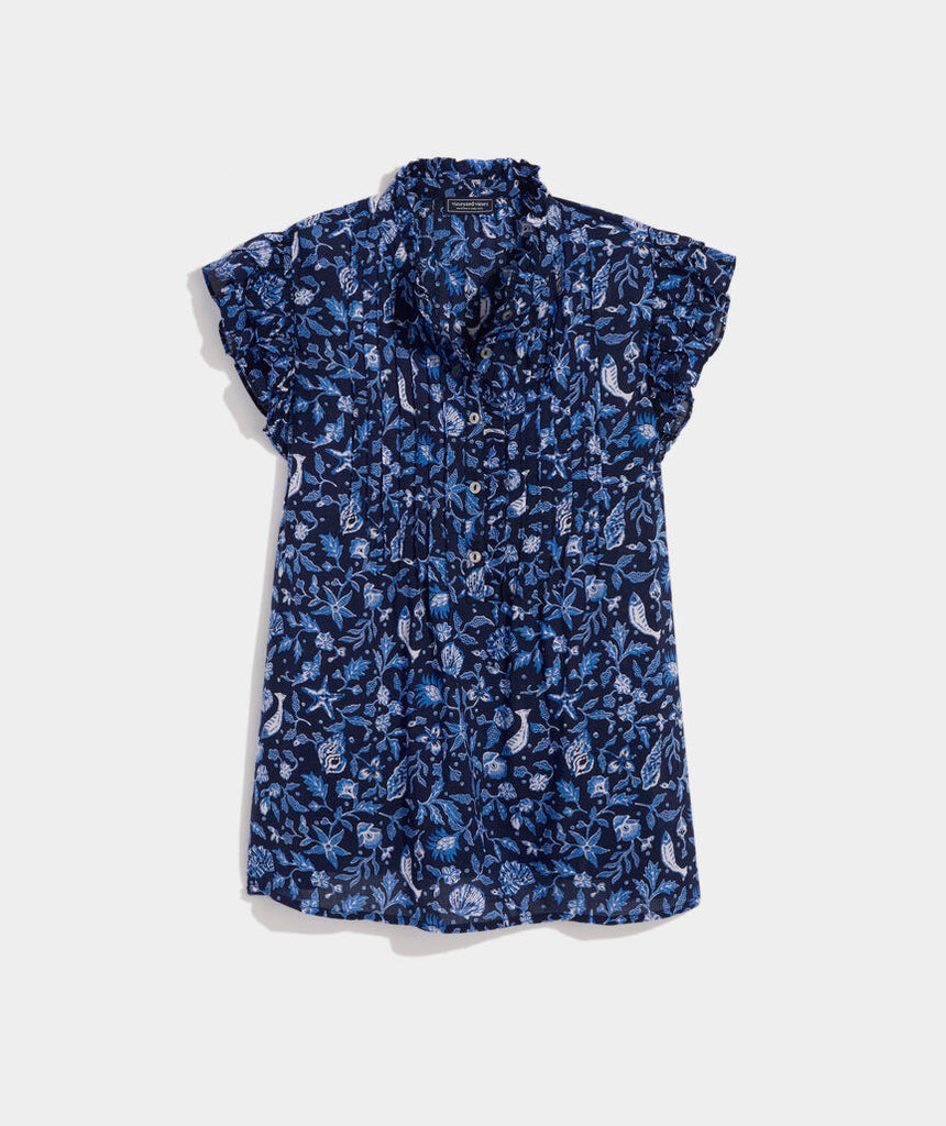 Vineyard Vines Adare Pintuck Top