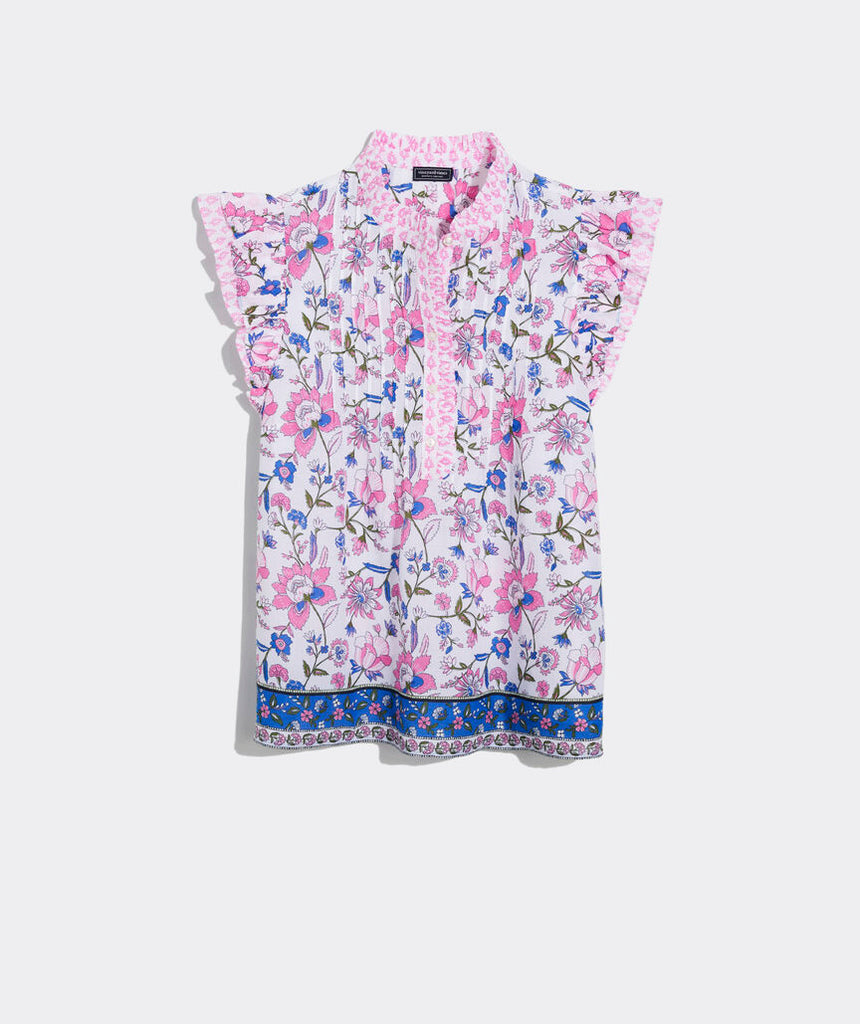 Vineyard Vines Adare Pintuck Top