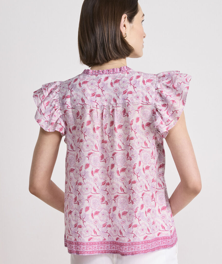 Vineyard Vines Adare Double Ruffle Top