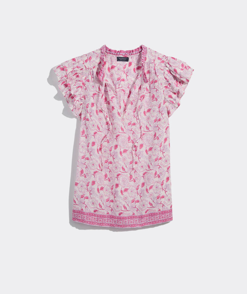 Vineyard Vines Adare Double Ruffle Top